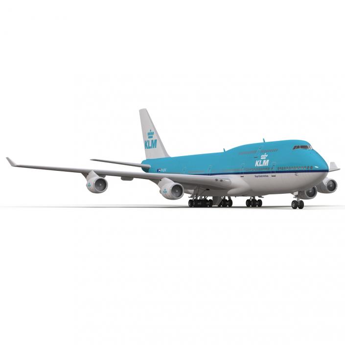 3D model Boeing 747-400 KLM Rigged