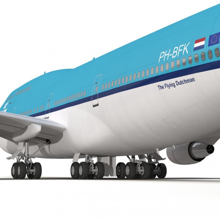 3D model Boeing 747-400 KLM Rigged