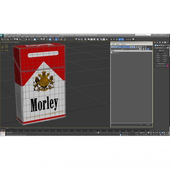 Closed Cigarettes Pack Morley 3D model