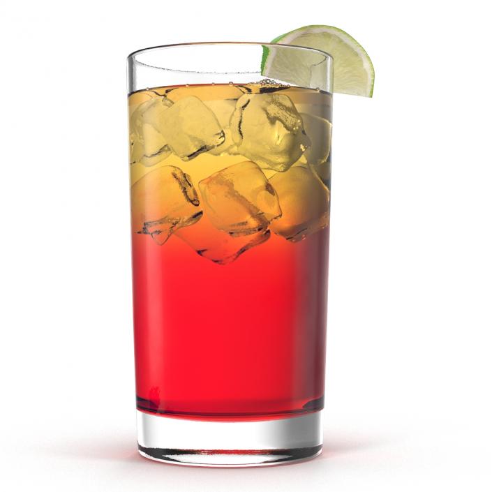 Glass of Punch with Lime 3D model