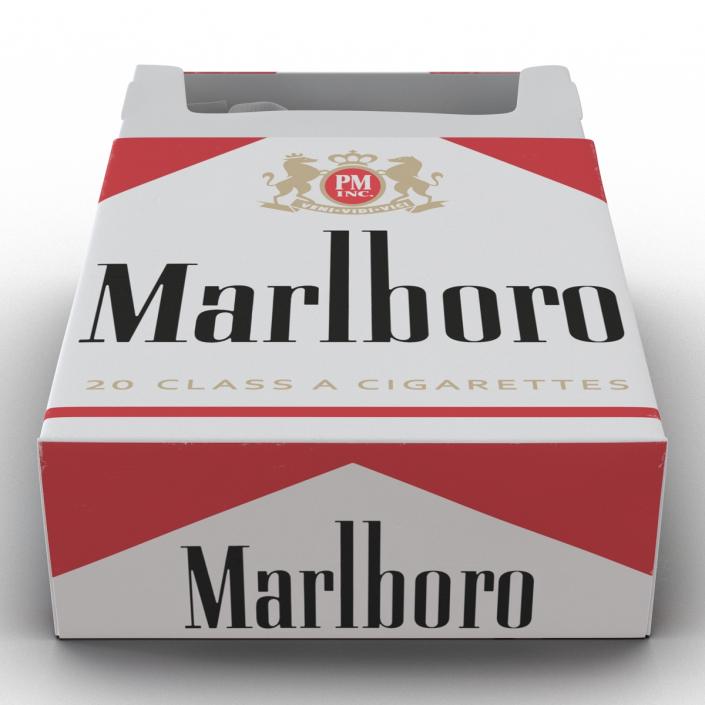 3D model Opened Cigarettes Pack Marlboro 3D Model