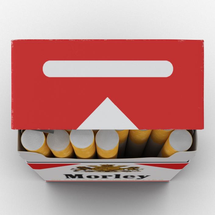 Opened Cigarettes Pack Morley 3D model