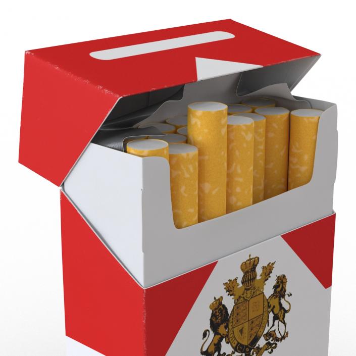 Opened Cigarettes Pack Morley 3D model