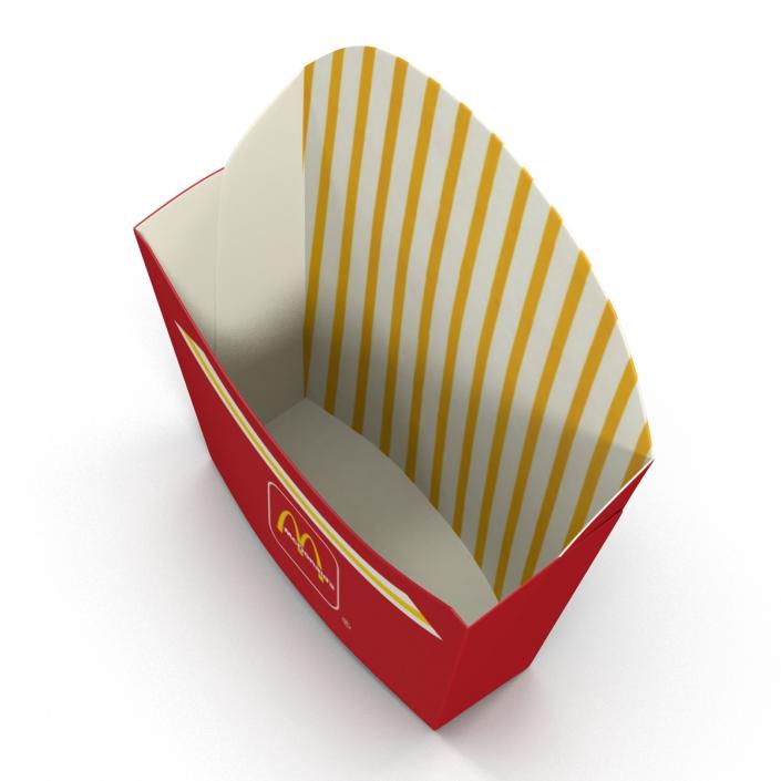 3D model Empty French Fry Box McDonalds
