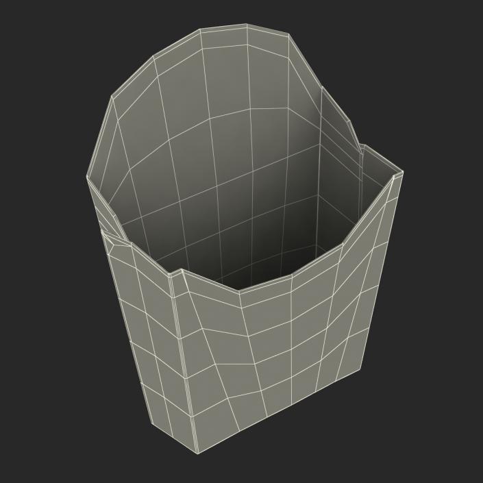 3D Empty French Fry Box Generic model