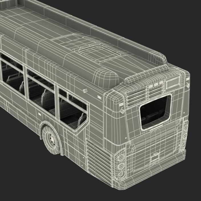 3D New Flyer Xcelsior XD40 Bus CTfastrak Simple Interior model