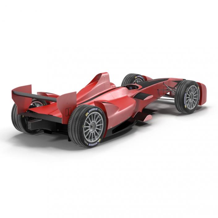 3D Formula E Race Car Generic Rigged model