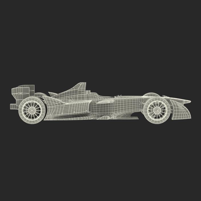 Formula E Race Car Mahindra 3D