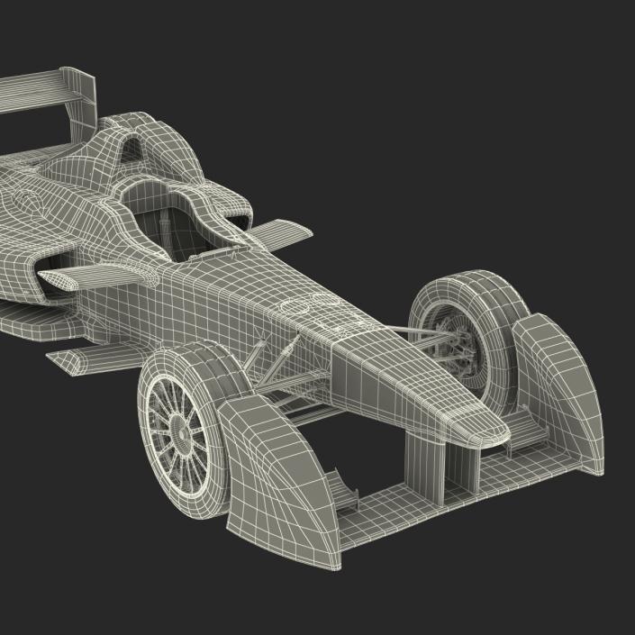 Formula E Race Car Qualcomm 3D