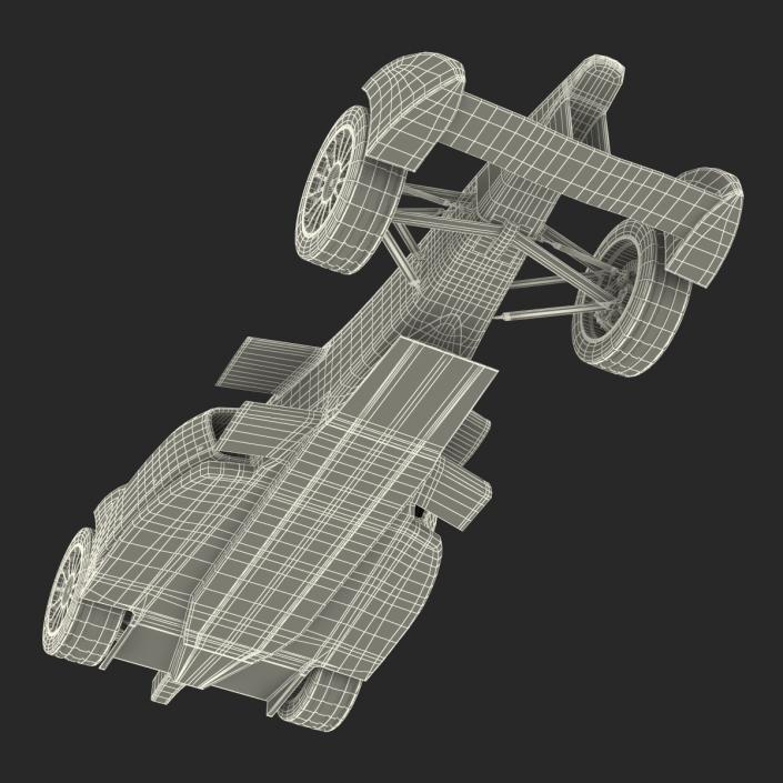 3D model Formula E Race Car Generic 3 Rigged