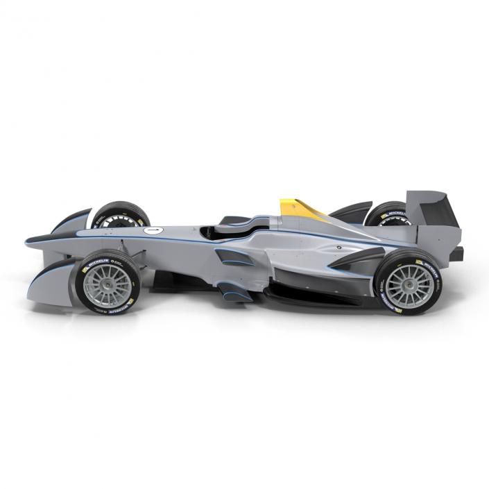 3D Formula E Race Car Generic 3 model
