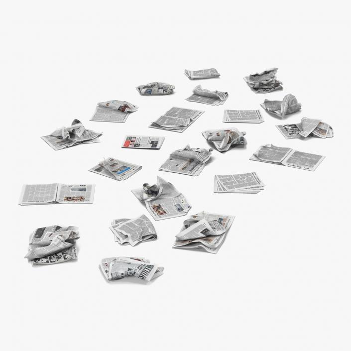 3D Newspaper Litter 2 model