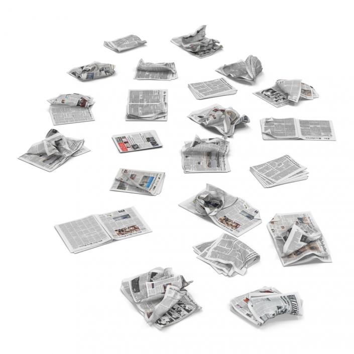 3D Newspaper Litter 2 model