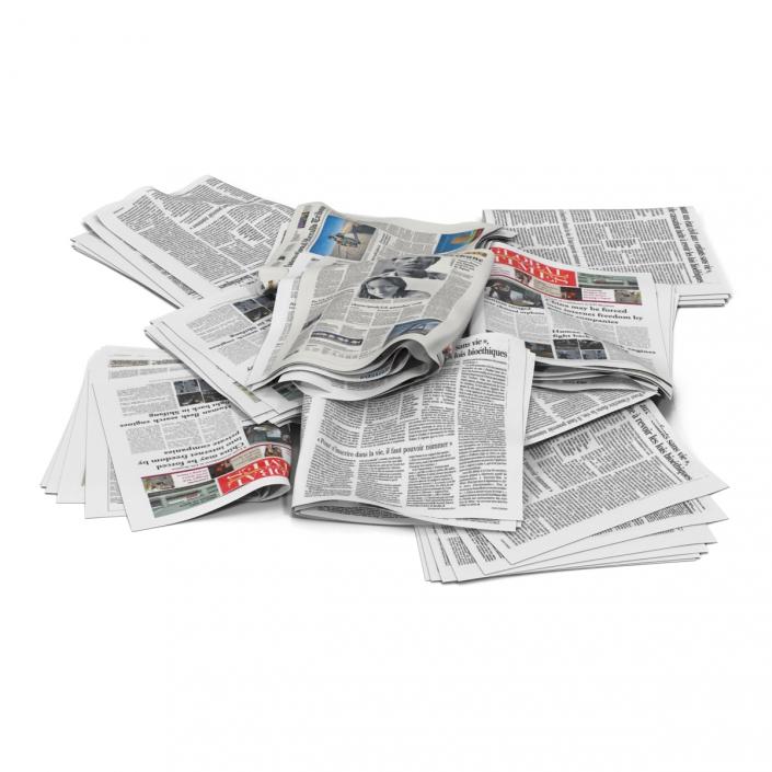 3D Newspaper Litter 3 model