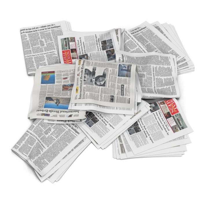 3D Newspaper Litter 3 model