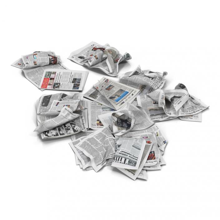 3D Newspaper Litter 4 model