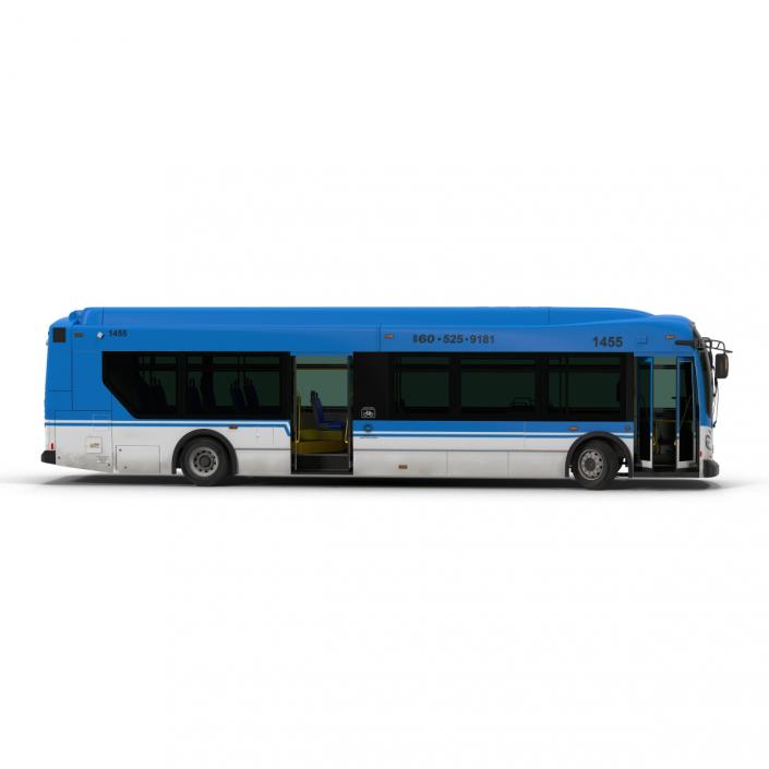 New Flyer Xcelsior XD40 Bus Rigged 3D model
