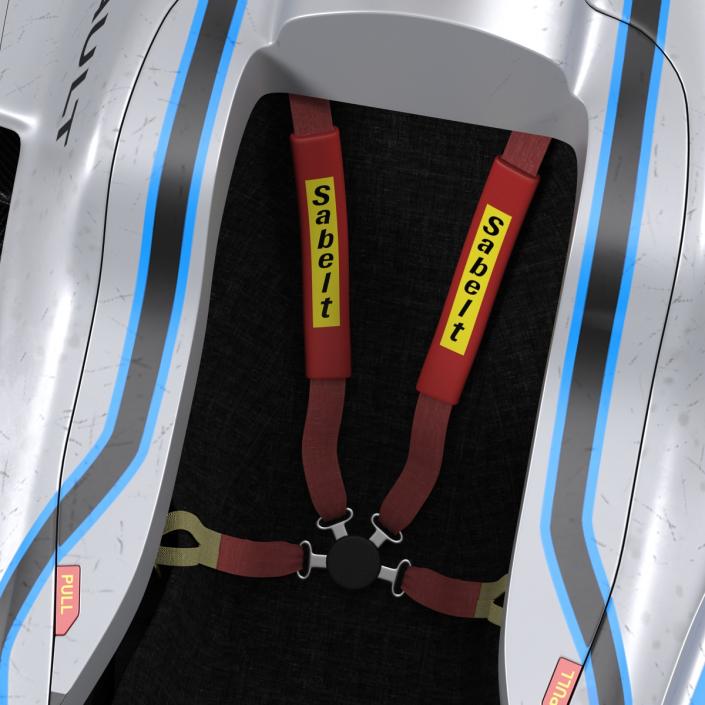 Formula E Race Car Qualcomm Rigged 3D model