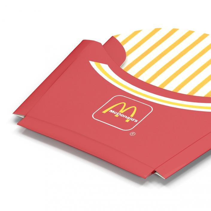 3D Folded French Fry Box McDonalds