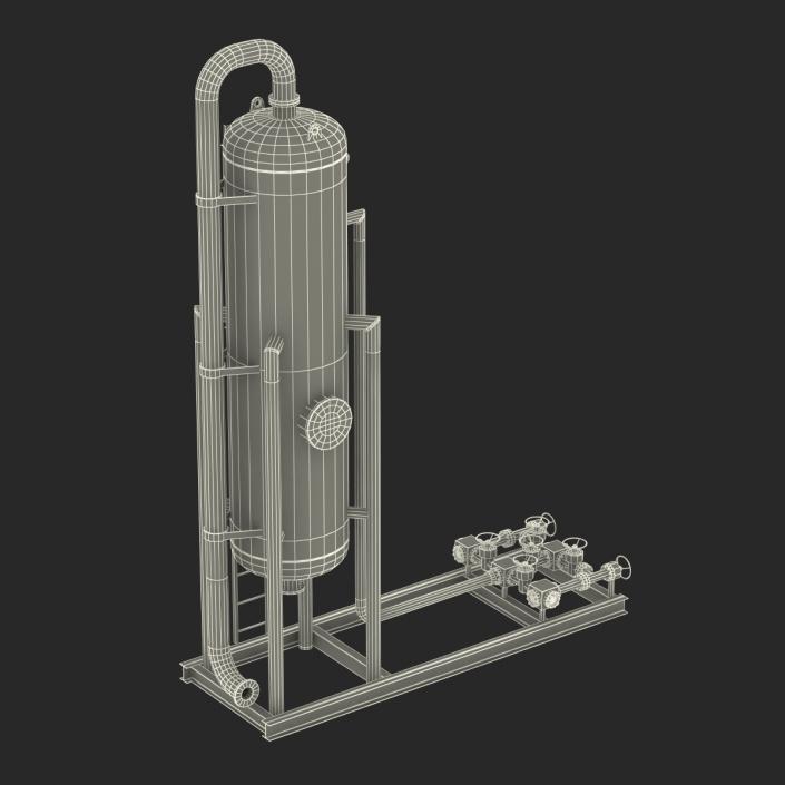 3D model Vertical Oil and Gas Separator