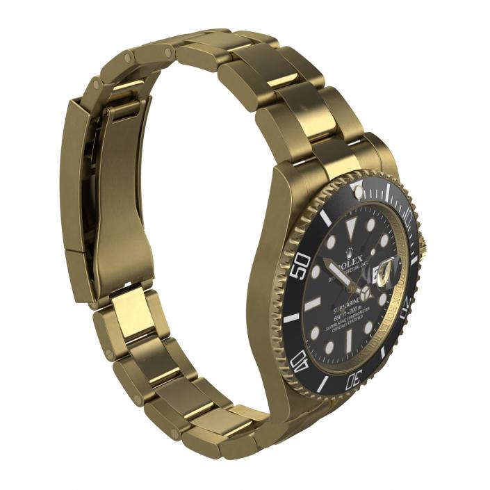 3D Rolex Submariner Date 2 Gold model
