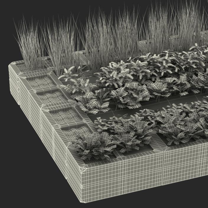 Cinder Block Garden 3D model