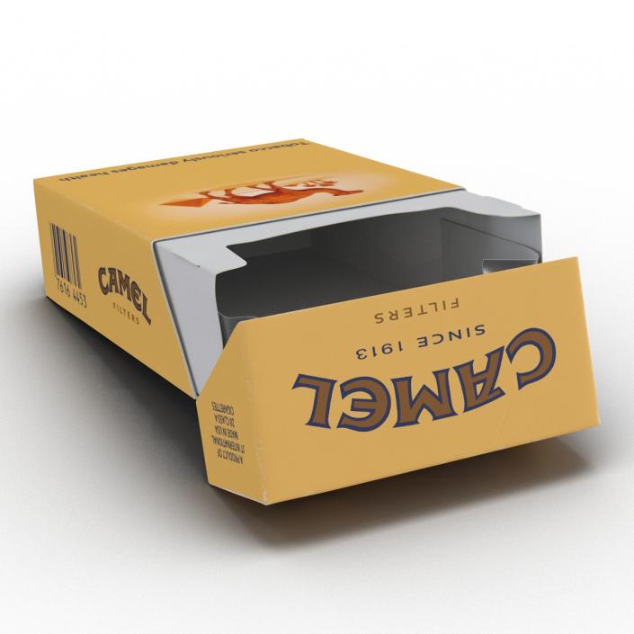 3D model Opened Cigarettes Pack Camel 2