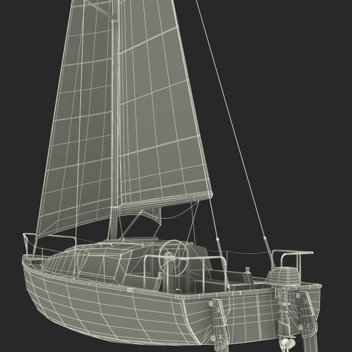 Small Sailing Yacht 3D model