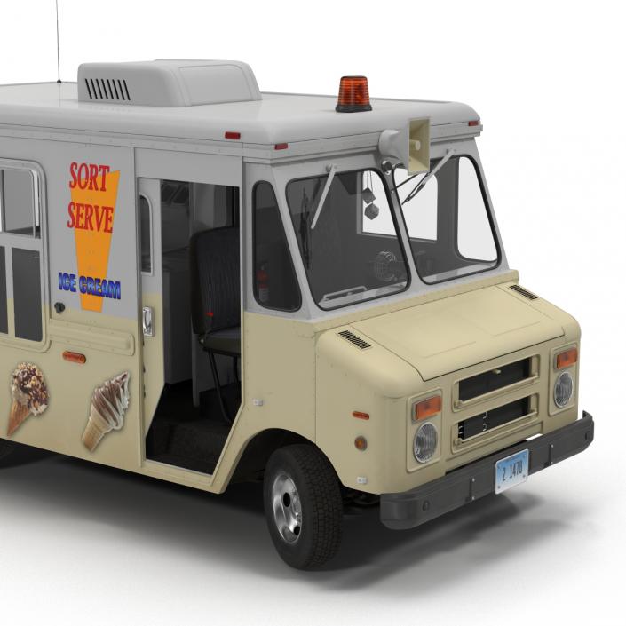 3D model Ice Cream Van Rigged