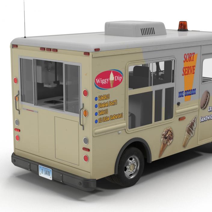3D model Ice Cream Van Rigged