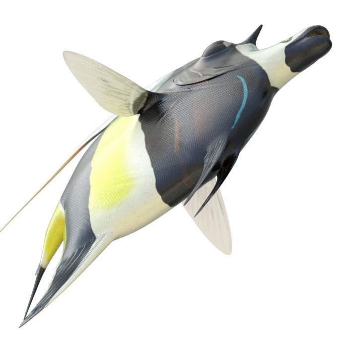 Moorish Idol Fish Pose 2 3D model