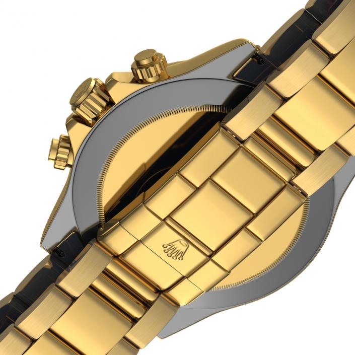 Rolex Gold Daytona Black Dial 3D model