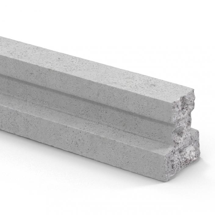 3D Concrete T-Beam Chunk 2 model