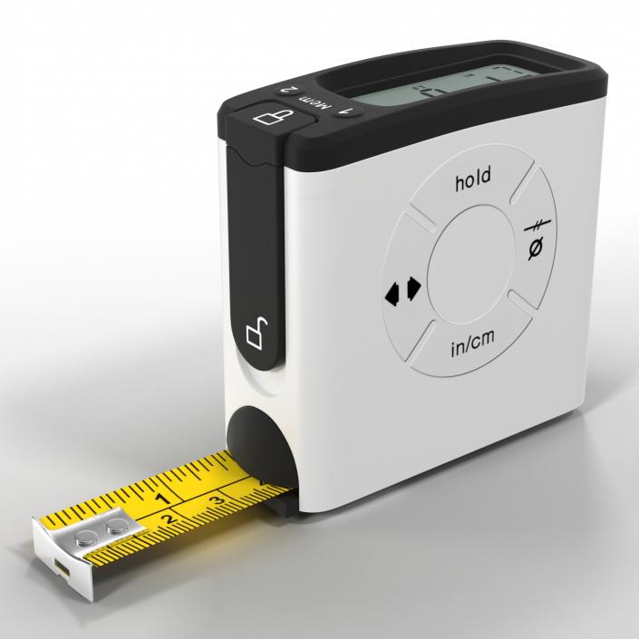 3D Digital Tape Measure White