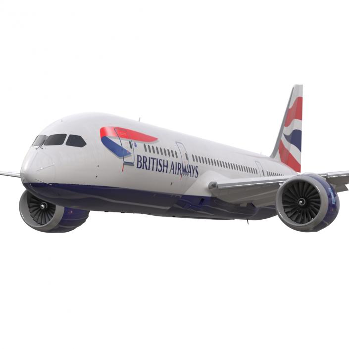 3D Boeing 787-8 Dreamliner British Airways Rigged
