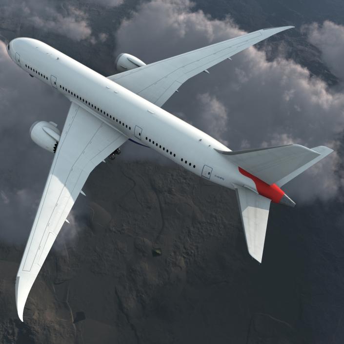 3D Boeing 787-8 Dreamliner Generic Rigged model