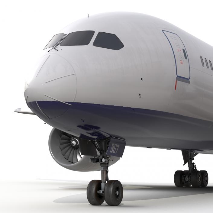 3D Boeing 787-8 Dreamliner Generic Rigged model