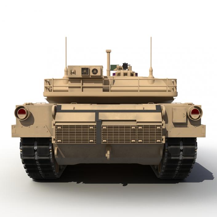 3D M1 Abrams 2 Rigged model