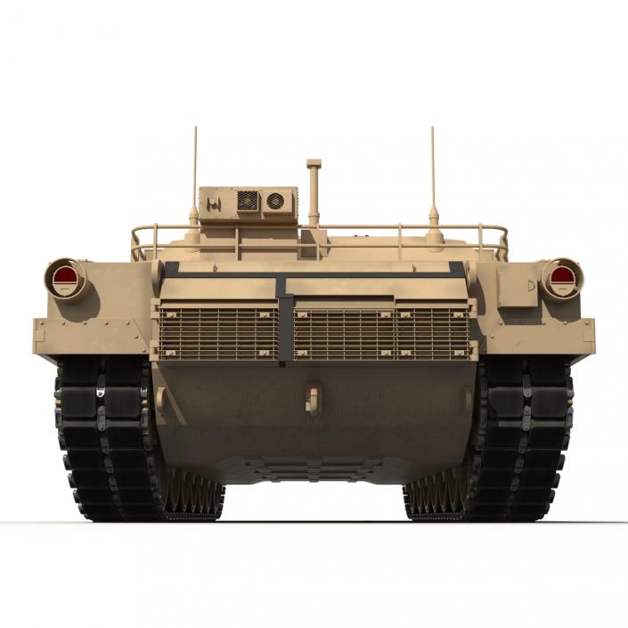3D M1 Abrams 2 Rigged model