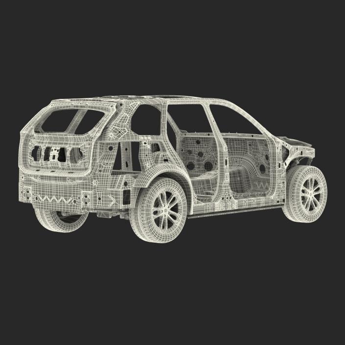 SUV Frame with Chassis 3 3D model