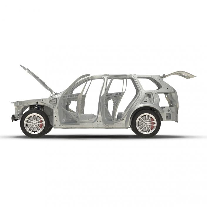 SUV Frame with Chassis Rigged 3D model