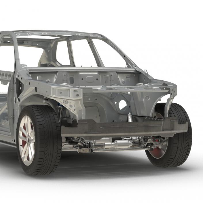 3D SUV Frame with Chassis Rigged 2