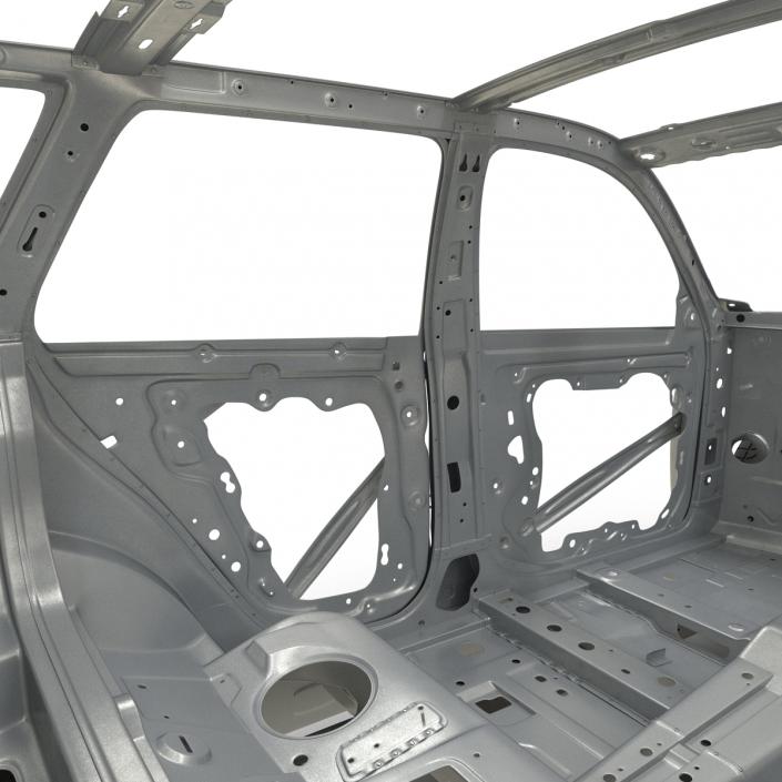 3D SUV Frame with Chassis Rigged 2