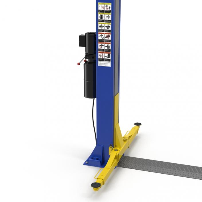 Two Post Car Lift Rigged 3D model