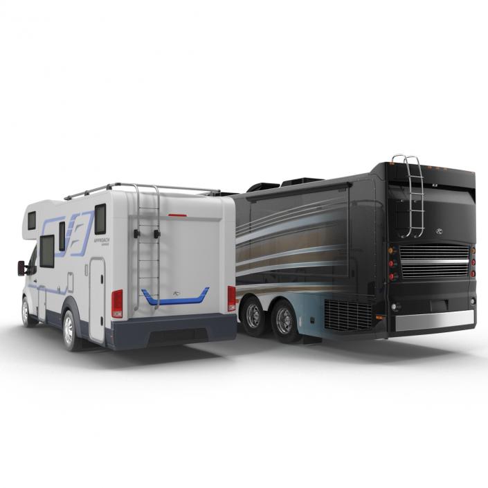 Motorhomes and Caravans Collection 3D model