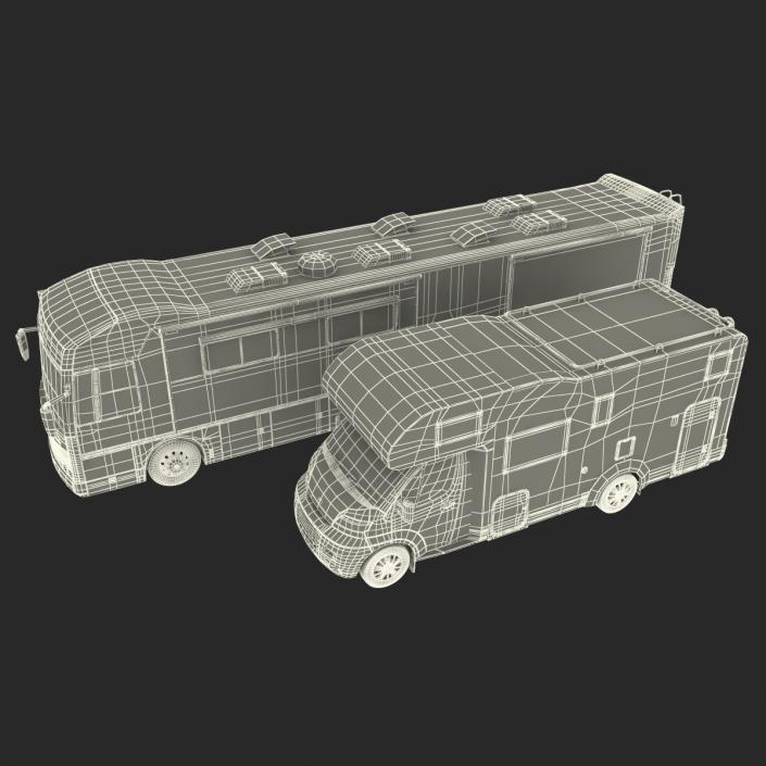 Motorhomes and Caravans Collection 3D model