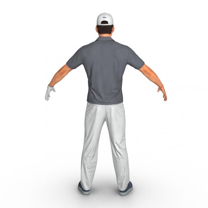 3D model Golf Player with Fur