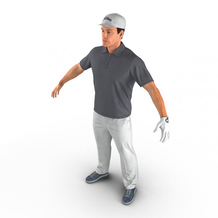 3D model Golf Player with Fur