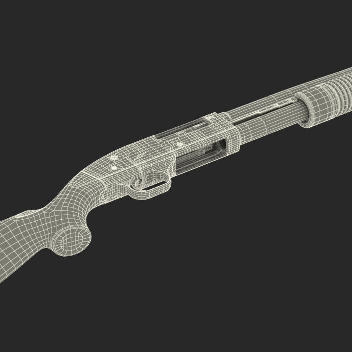 Shotgun Mossberg 500 Wooden 3D