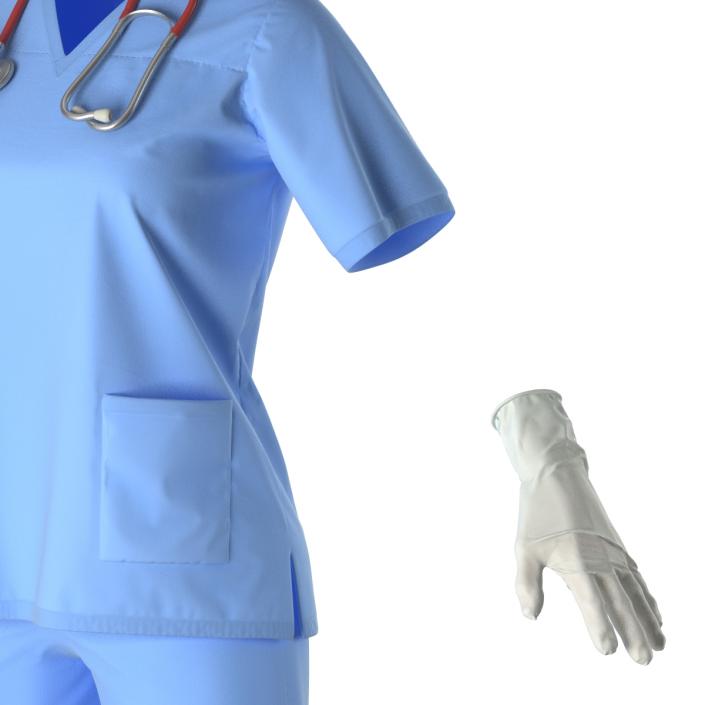 3D Female Surgeon Dress 15 model